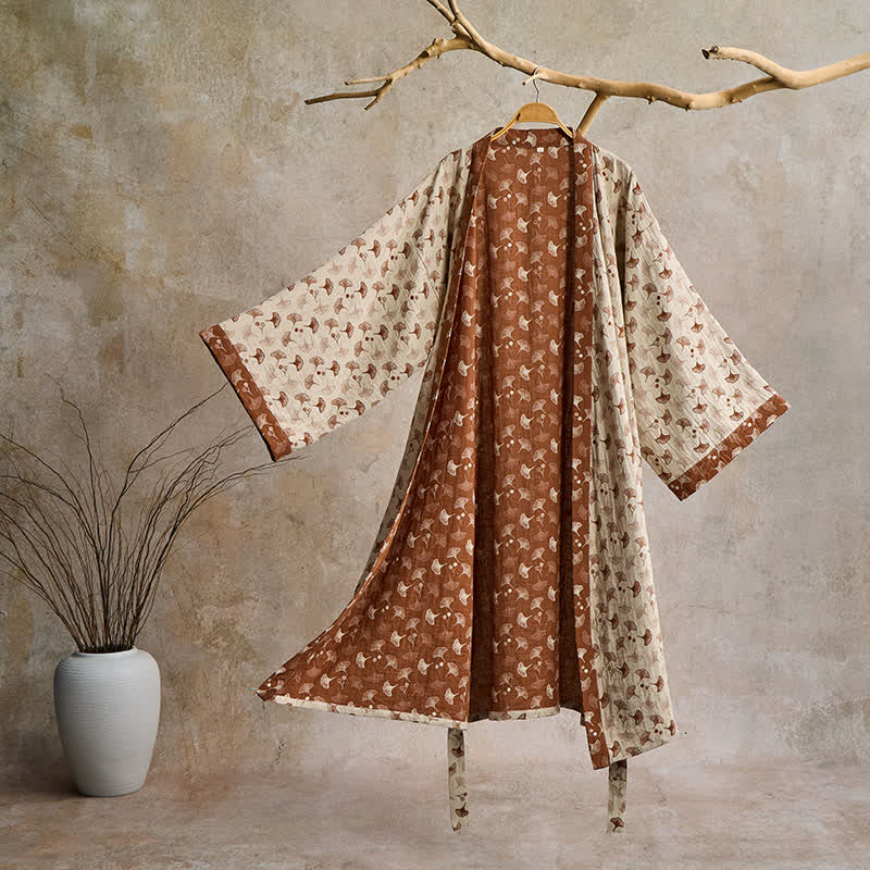 SILVAZEN – Reversible Kimono Bathrobe made of Organic Cotton for Breathable Comfort - Image 10