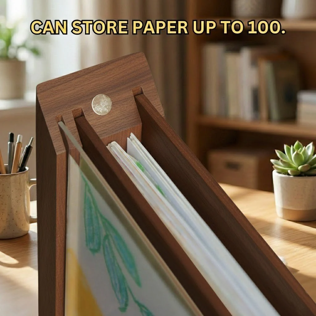 SKETCHBOX – Display frame in wood look with built-in storage space - Image 8