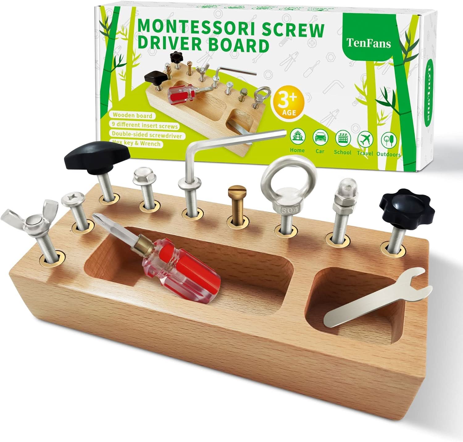 SkillCraft Busy Board - With real tools for children aged 3 and over - Image 6