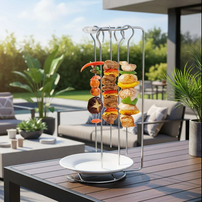 SKWERK – Stainless Steel Grill Skewer Set with Grill Rack for Effortless Outdoor Grilling - Image 2
