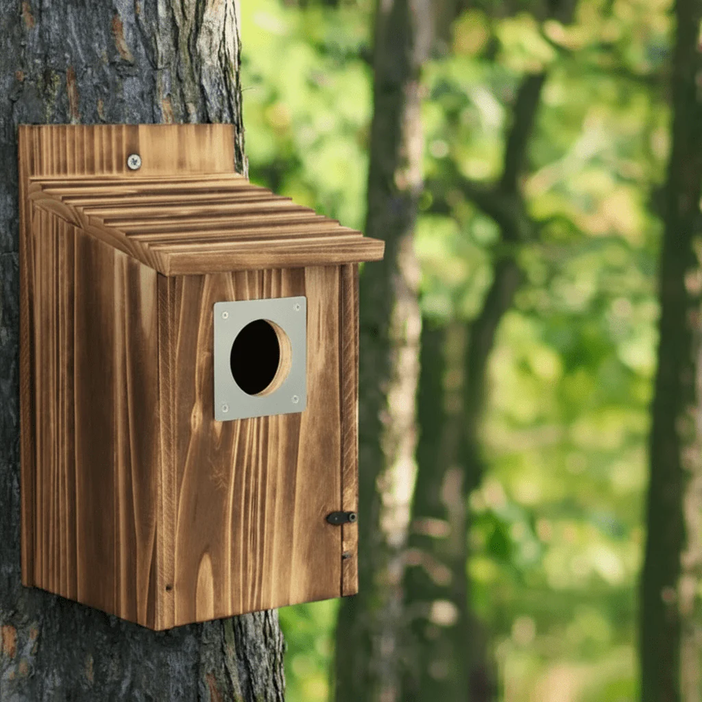 SKYDWELL – Cedar Wood Nesting House for Blue Jays, Swallows, and Small Birds - Image 12
