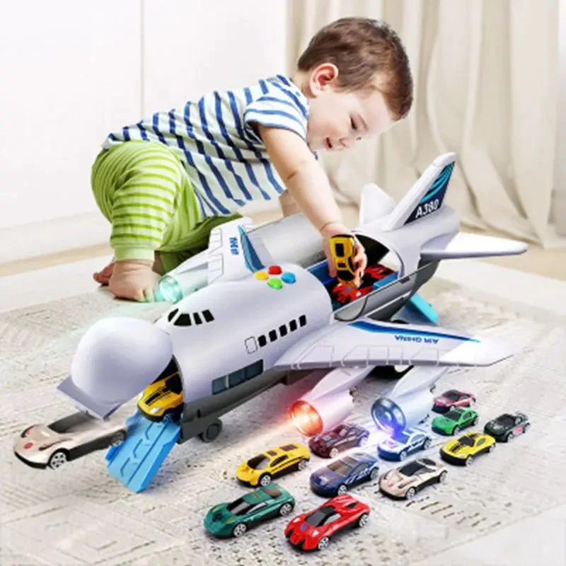 SKYRACER – Inertial Simulation Airplane Toy with Music, Light & Mini Cars for Children - Image 4