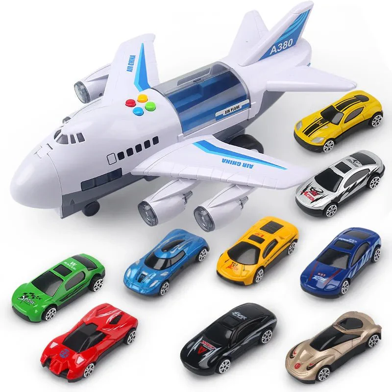 SKYRACER – Inertial Simulation Airplane Toy with Music, Light & Mini Cars for Children - Image 7