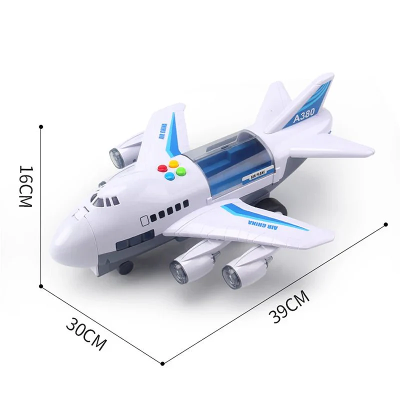 SKYRACER – Inertial Simulation Airplane Toy with Music, Light & Mini Cars for Children - Image 8
