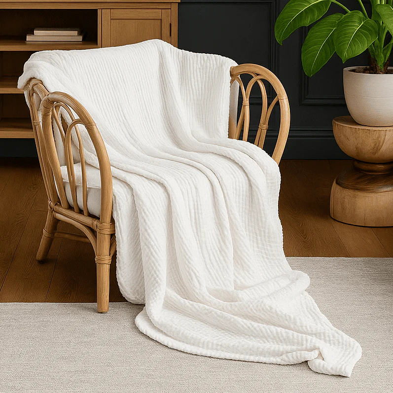 SLEEPBREEZE – Cooling Cotton Blanket for Airy, Comfortable Nights