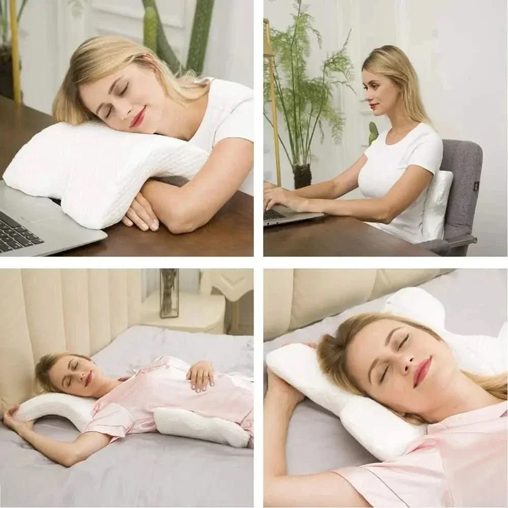 SleepEase – Orthopedic U-Shaped Memory Foam Pillow for Neck & Hand Support - Image 3