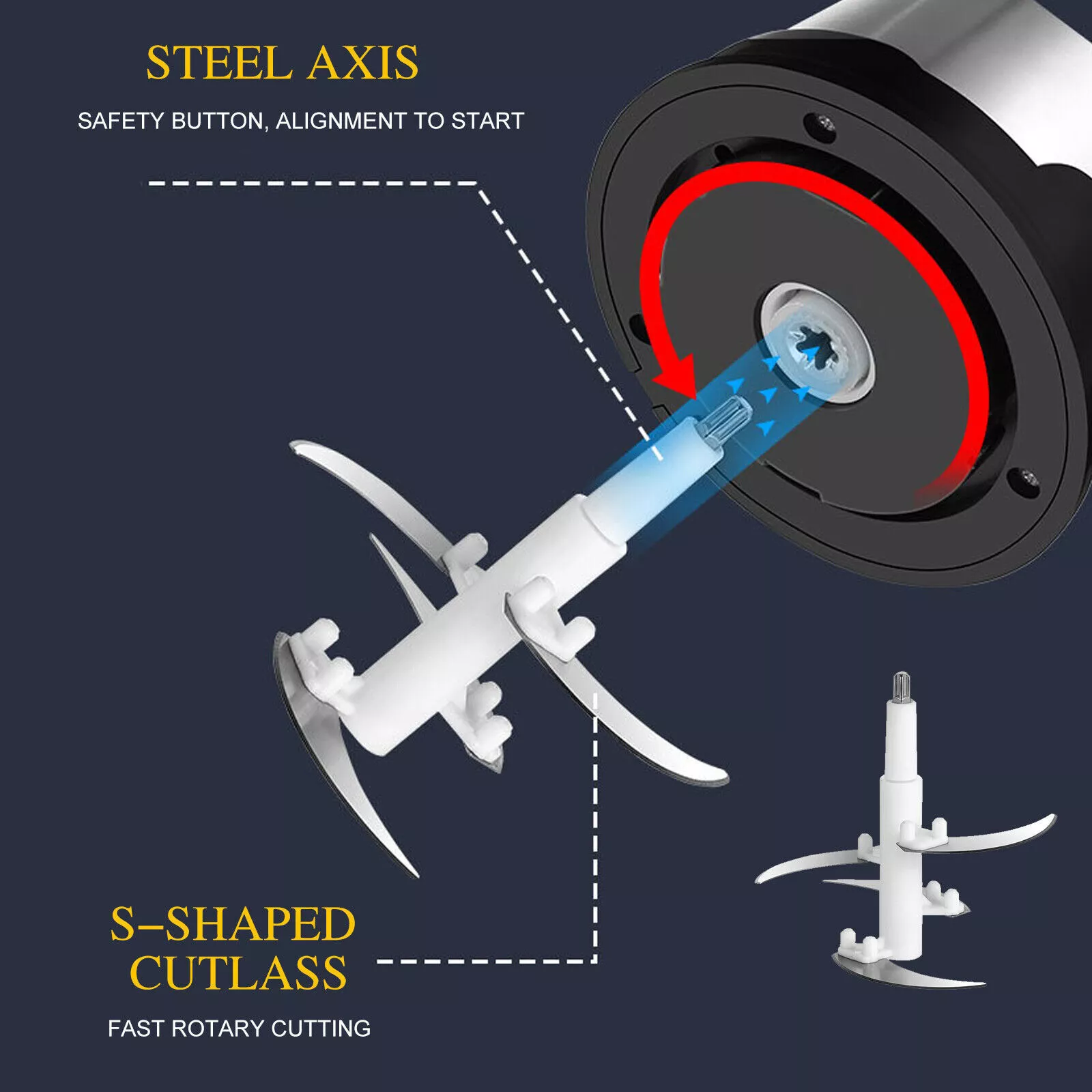 SLICONIQ – 2L Food Chopper with 300W Motor & 4D Stainless Steel Blades for Fast, Even Results - Image 8