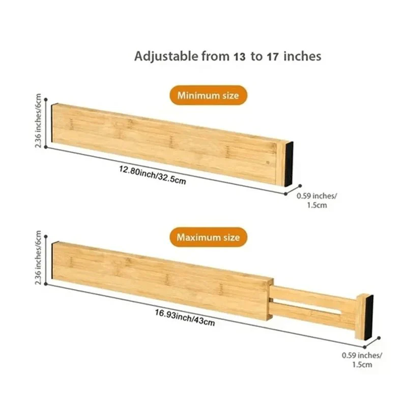 SLIDORA – Extendable Bamboo Drawer Dividers for Flexible Organization - Image 8
