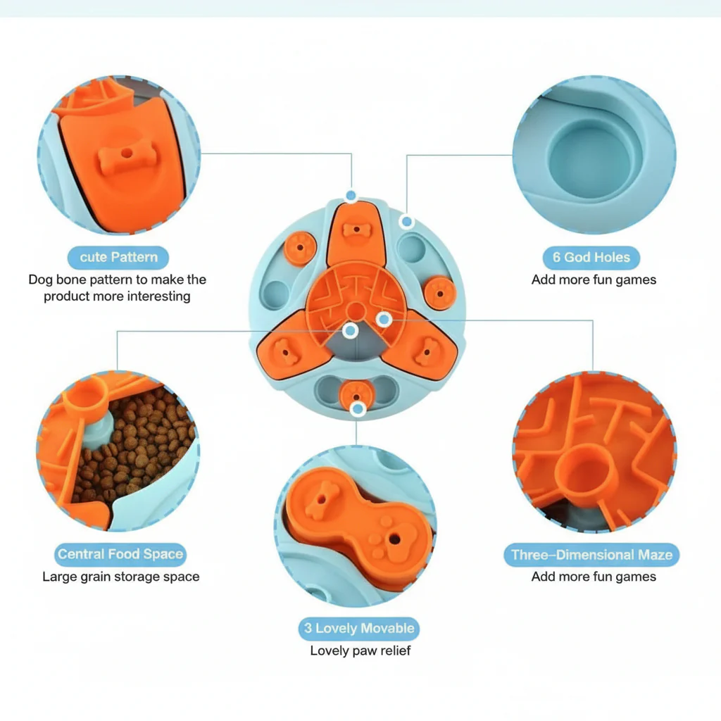 SLOWFEED PUZZLE BOWL - Interactive feeding bowl against hasty eating - Image 5