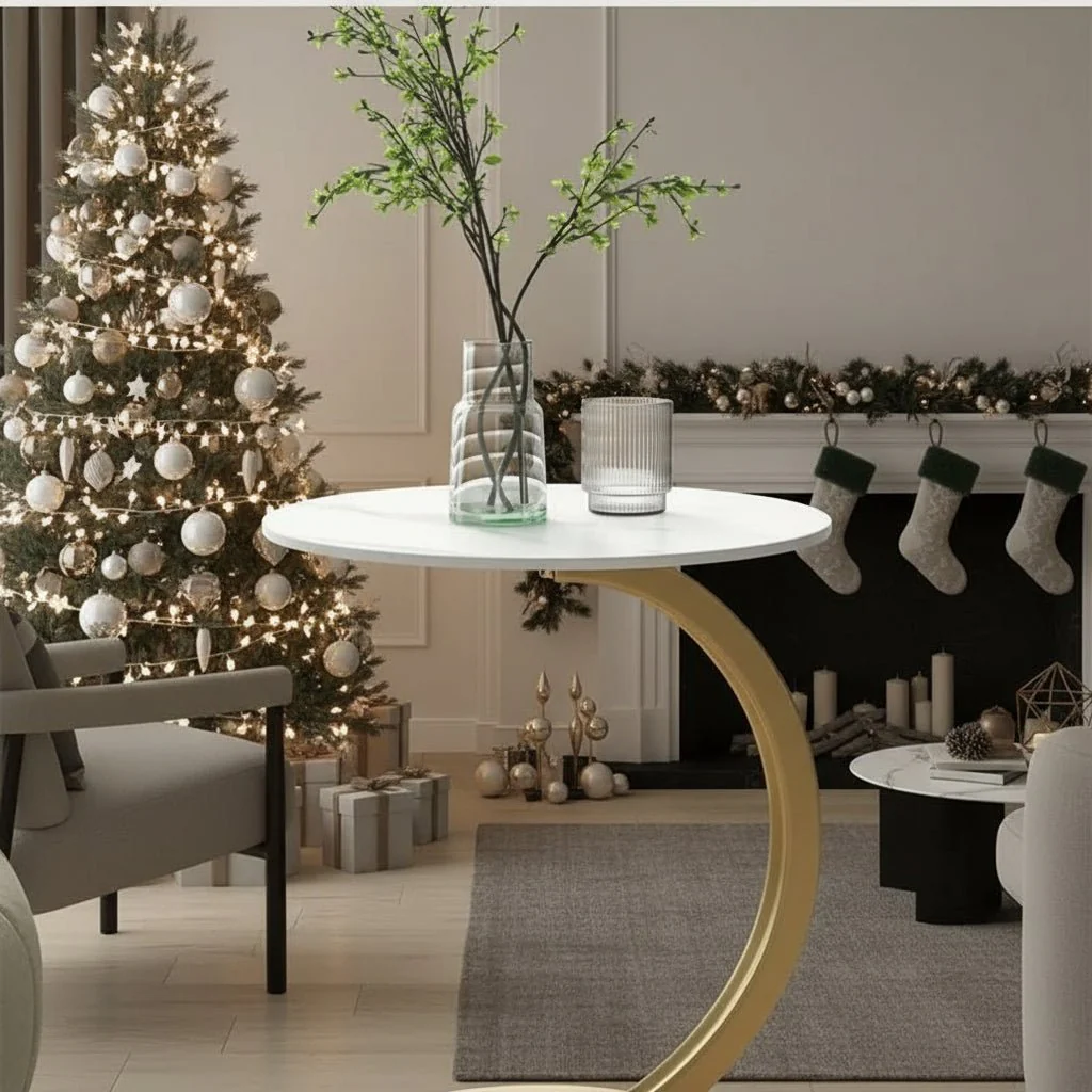 SMALLIX – Compact, reinforced round side table for modern living in small spaces - Image 4