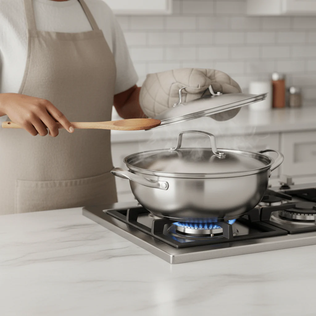 SmartBoil – Universal stainless steel cooking pot with lid for all types of stoves - Image 3