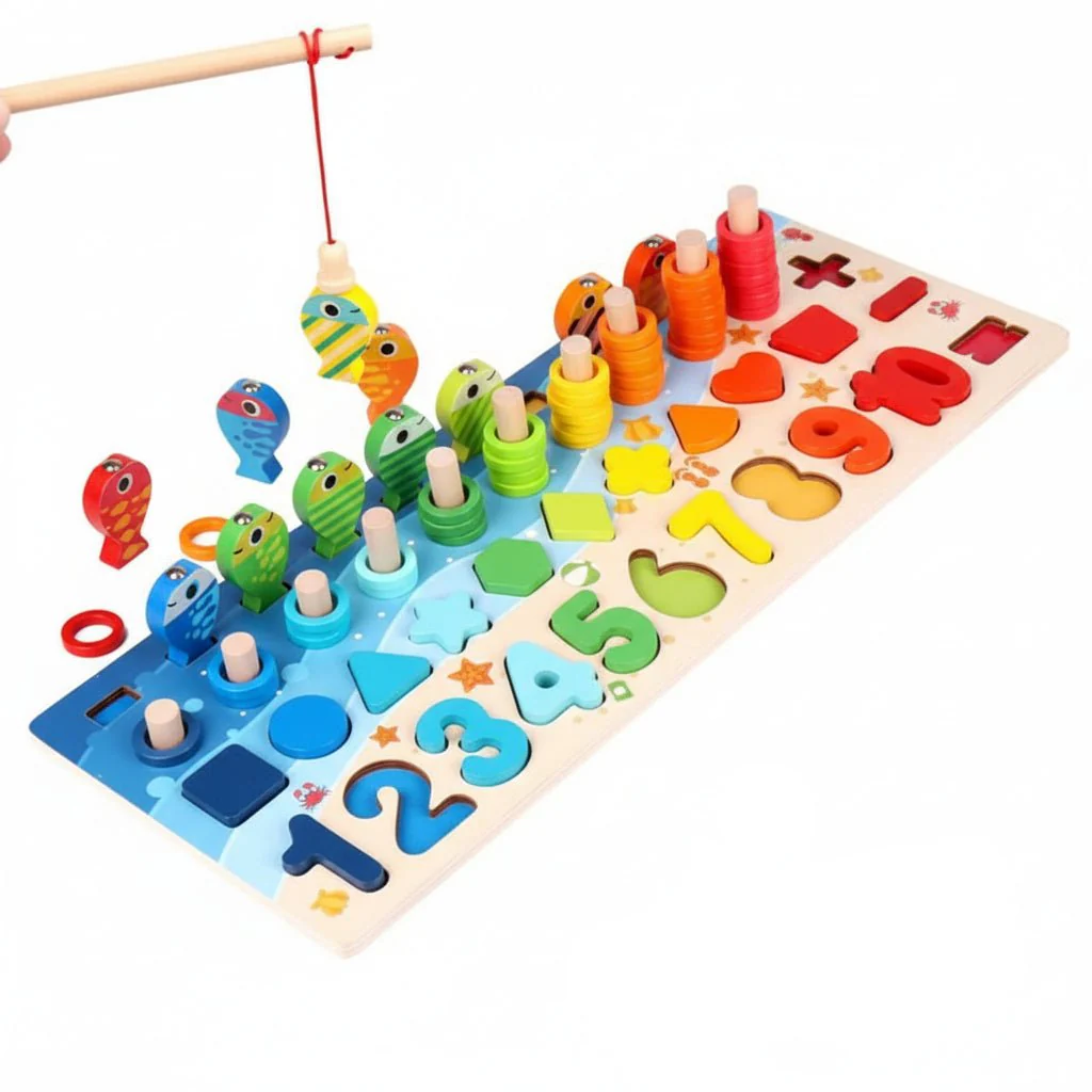 SMARTFISH – Educational Montessori Puzzle Board for Counting & Matching - Image 3