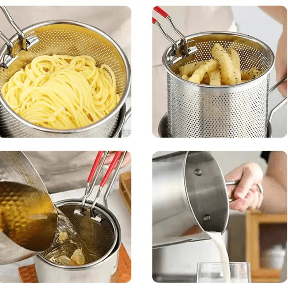 SmartFry Pot - Stainless steel deep fryer with anti-scald handle & oil-saving design - Image 5