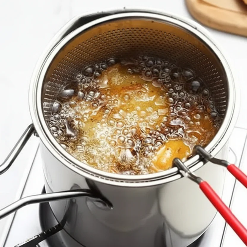 SmartFry Pot - Stainless steel deep fryer with anti-scald handle & oil-saving design - Image 6