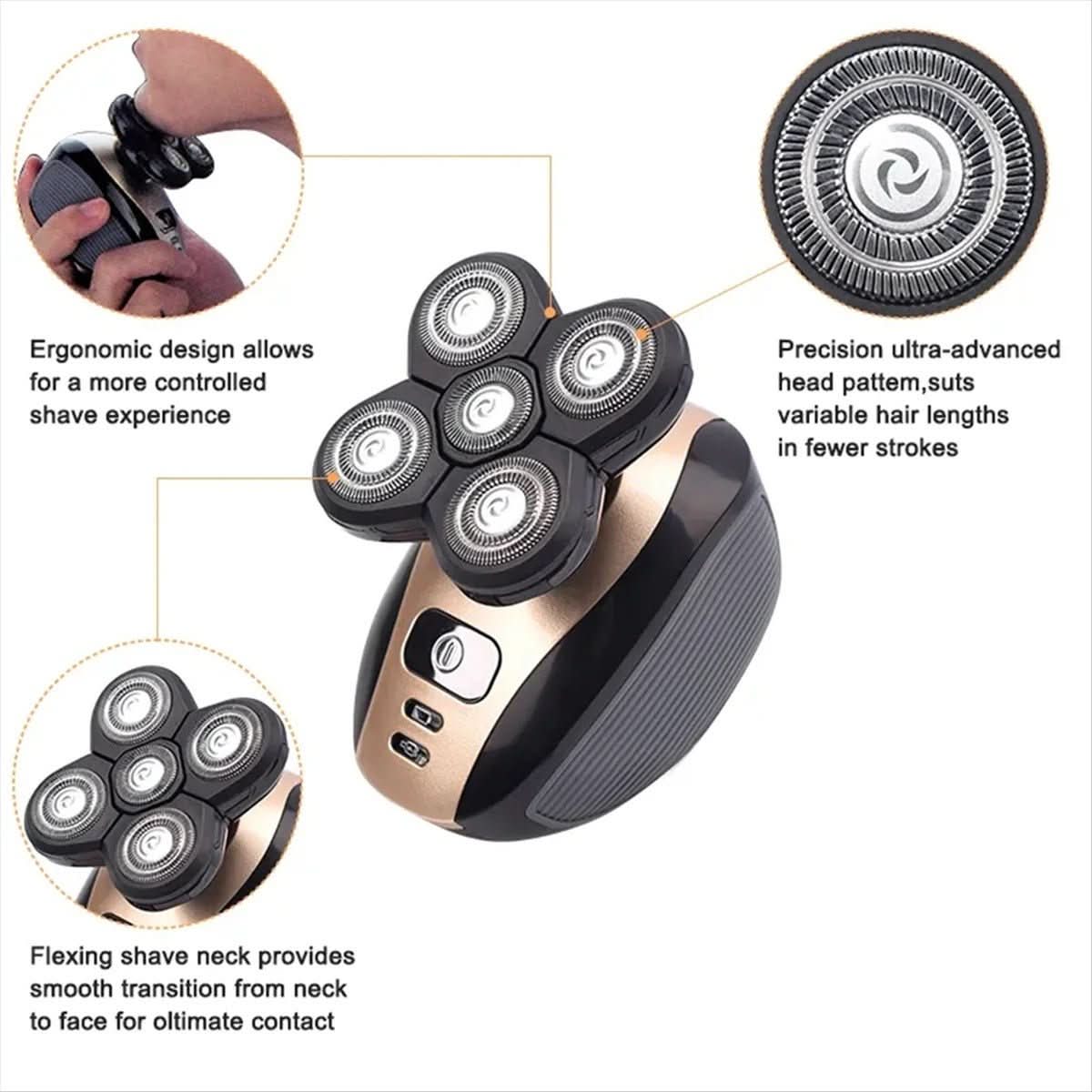 SmoothTrim - 5-in-1 trimmer with floating shaving heads & accessories - Image 8