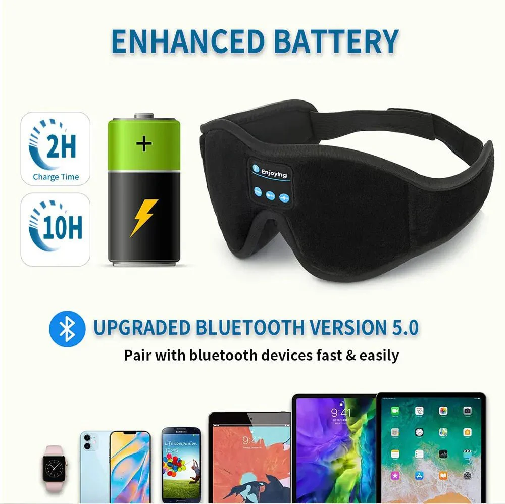 SNOOZEBEAT – Bluetooth Sleep Mask with Music & 3D Comfort Design - Image 14
