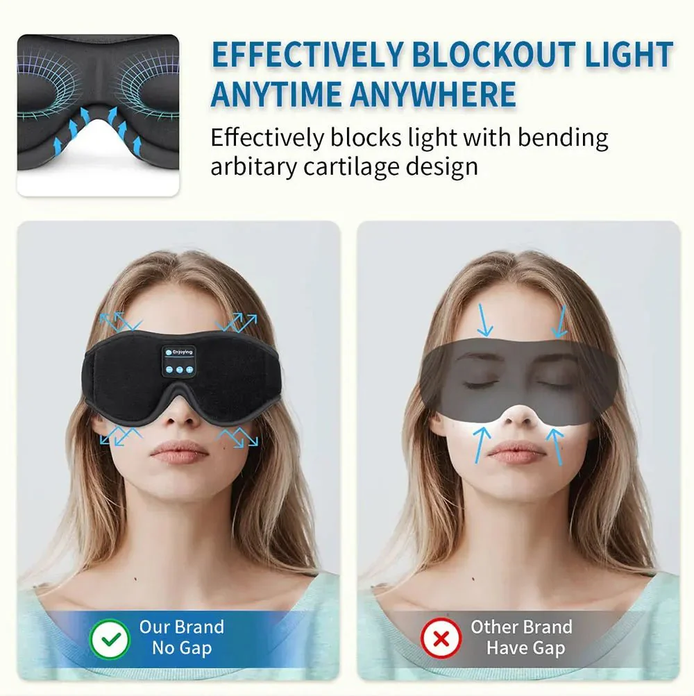 SNOOZEBEAT – Bluetooth Sleep Mask with Music & 3D Comfort Design - Image 16