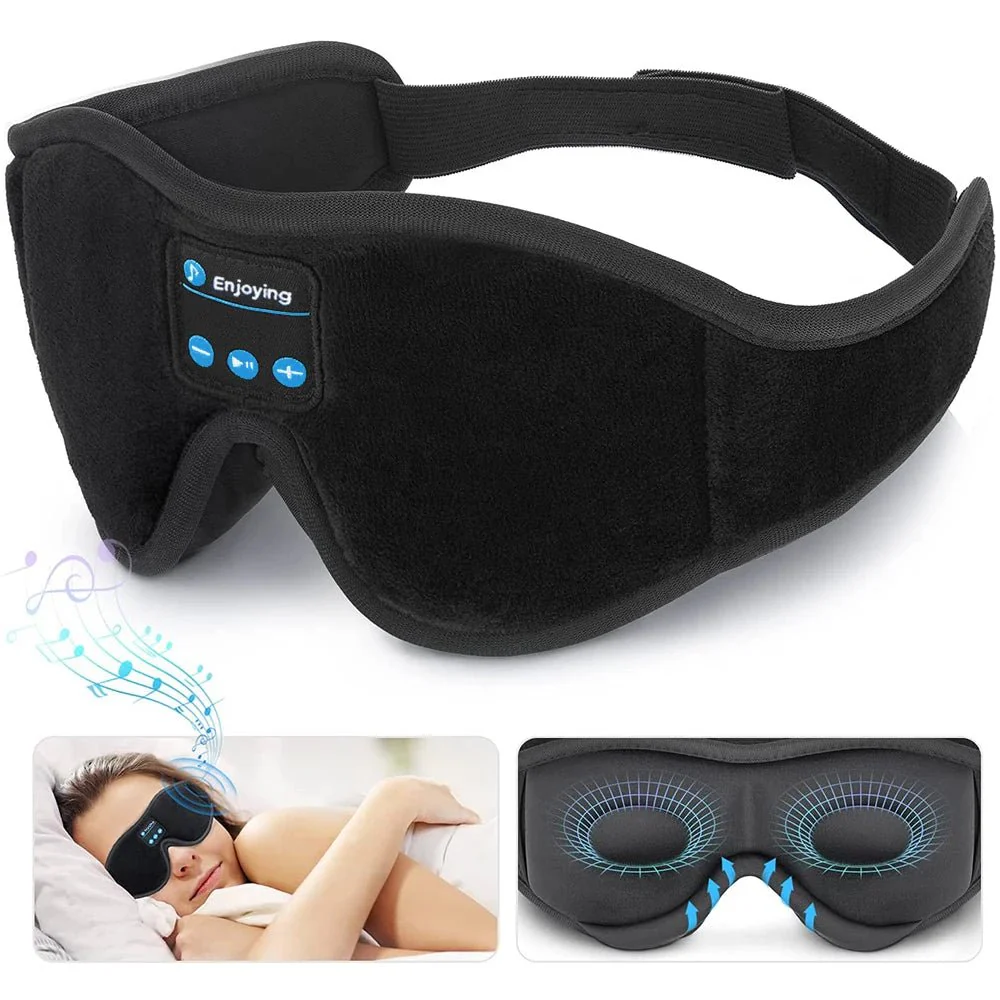 SNOOZEBEAT – Bluetooth Sleep Mask with Music & 3D Comfort Design - Image 2