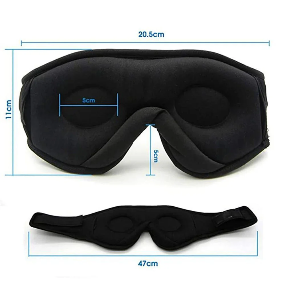 SNOOZEBEAT – Bluetooth Sleep Mask with Music & 3D Comfort Design - Image 3