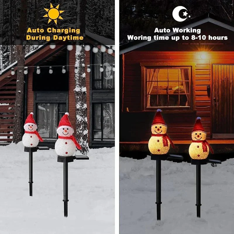SNOWFLARE – Snowman Solar Lights for Playful Winter and Christmas Outdoor Decoration - Image 7