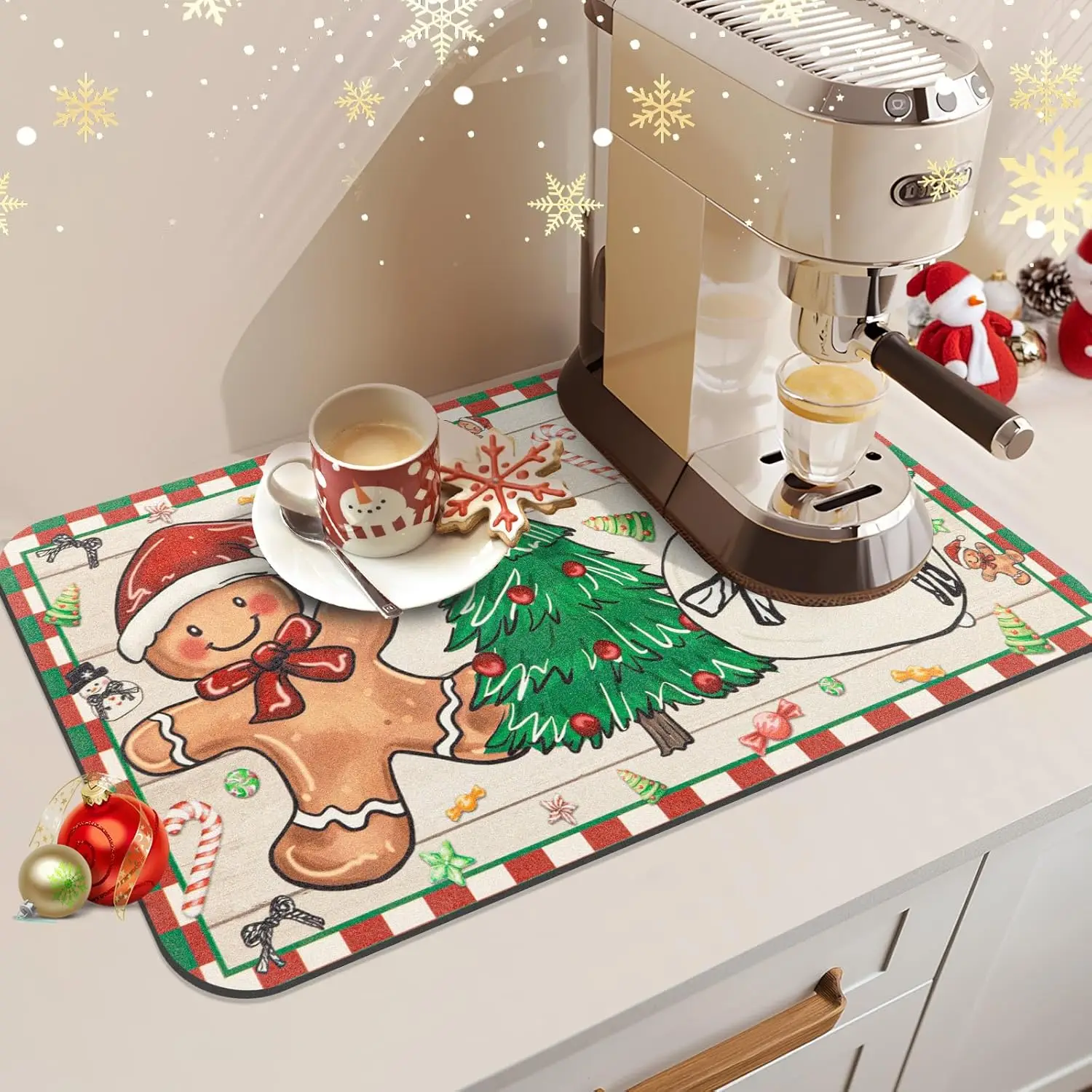 SNOWMATIQ – Christmas kitchen mat for drying & decorative purposes - Image 6