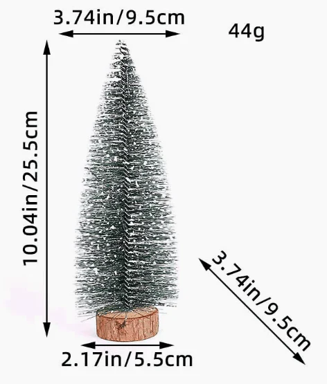 SNOWPINE BRUSH – Flocked Mini Fir Set (5 Pieces) for Christmas Decoration - Image 10