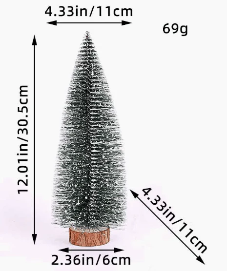 SNOWPINE BRUSH – Flocked Mini Fir Set (5 Pieces) for Christmas Decoration - Image 11