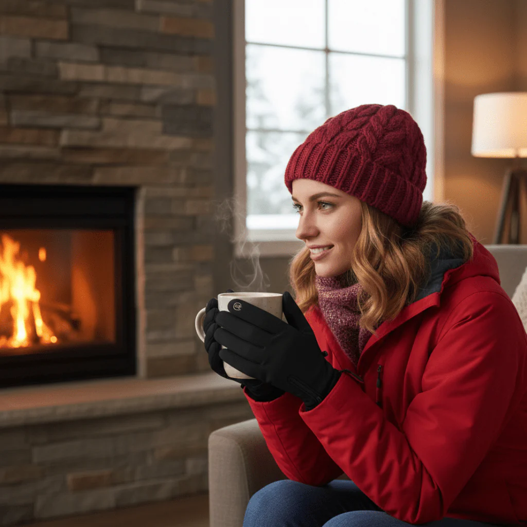 SNOWPROTECT – Insulated heating gloves for snow, rain & wind with touchscreen function - Image 4