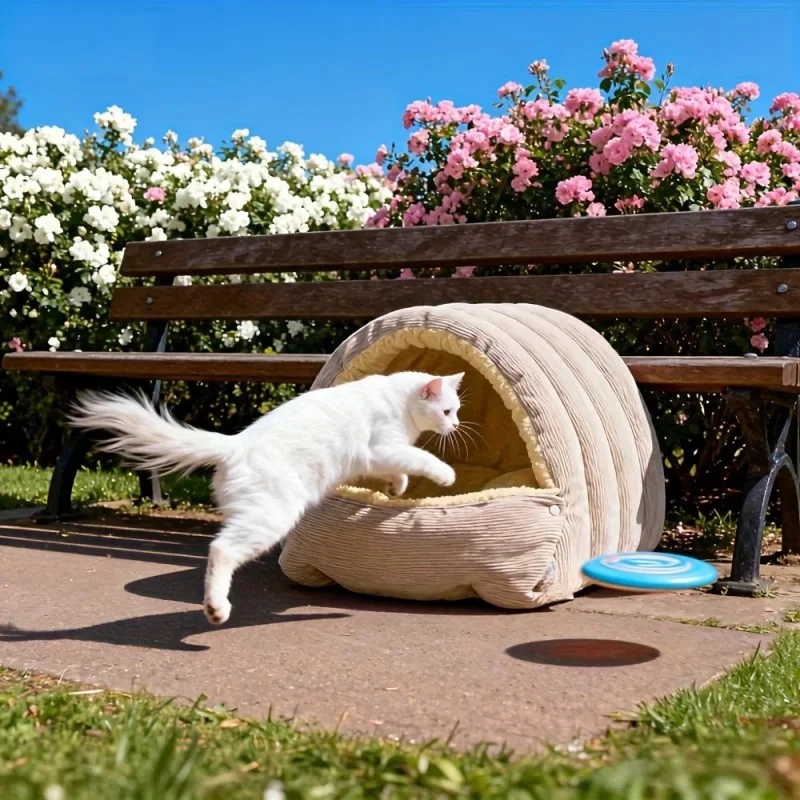SNUGDEN – Closed Cat Bed for Warmth & Security - Image 2