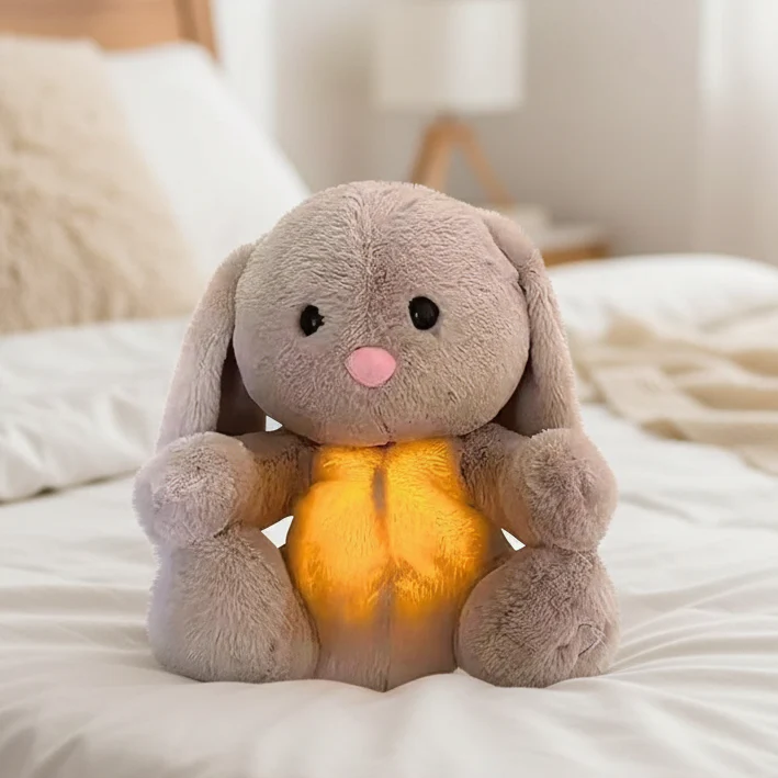 SnuggleBunny Soother - cuddly bunny with breathing function & music for sweet baby dreams