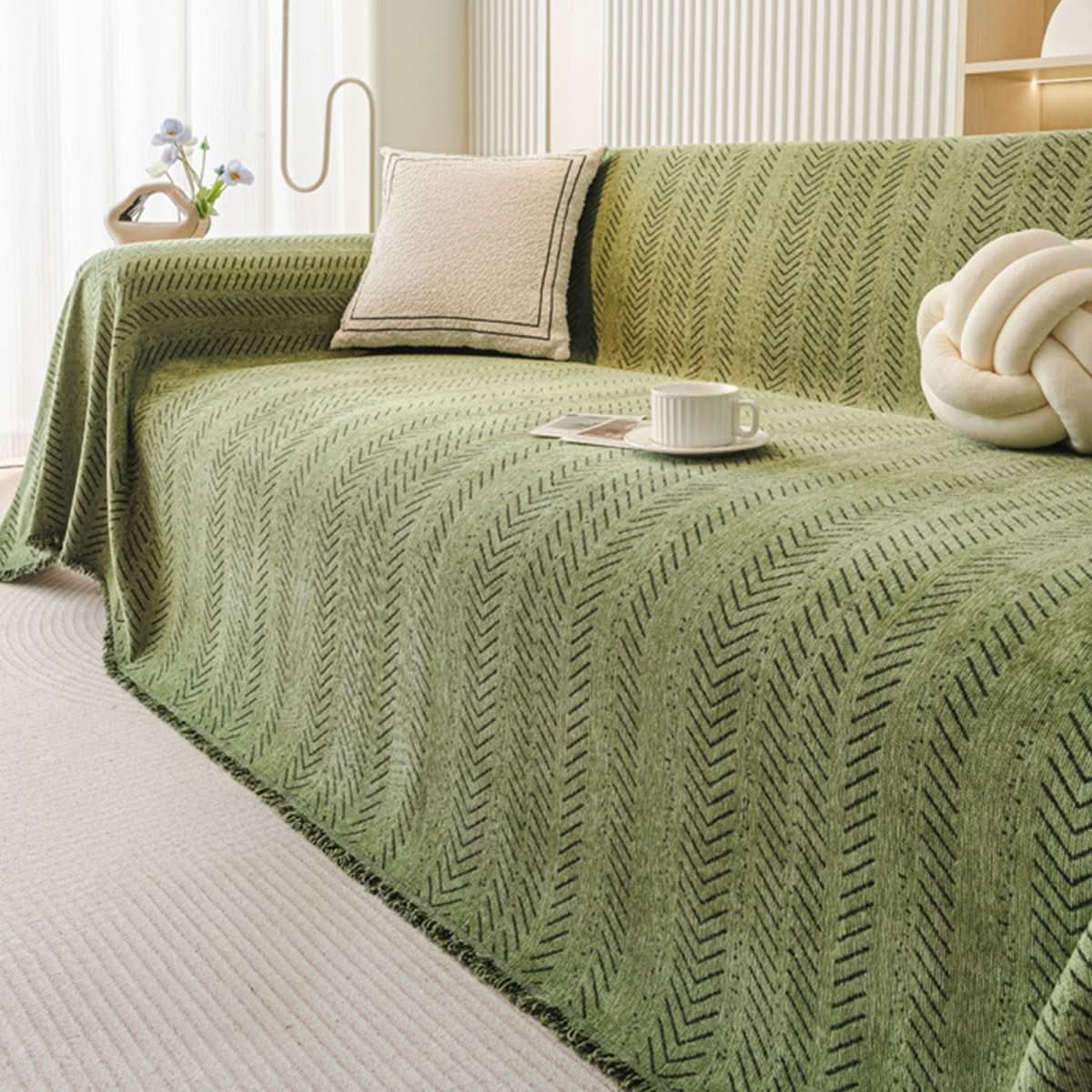 SnuggleTextile – Scratch-resistant & washable sofa cover made of chenille - Image 7