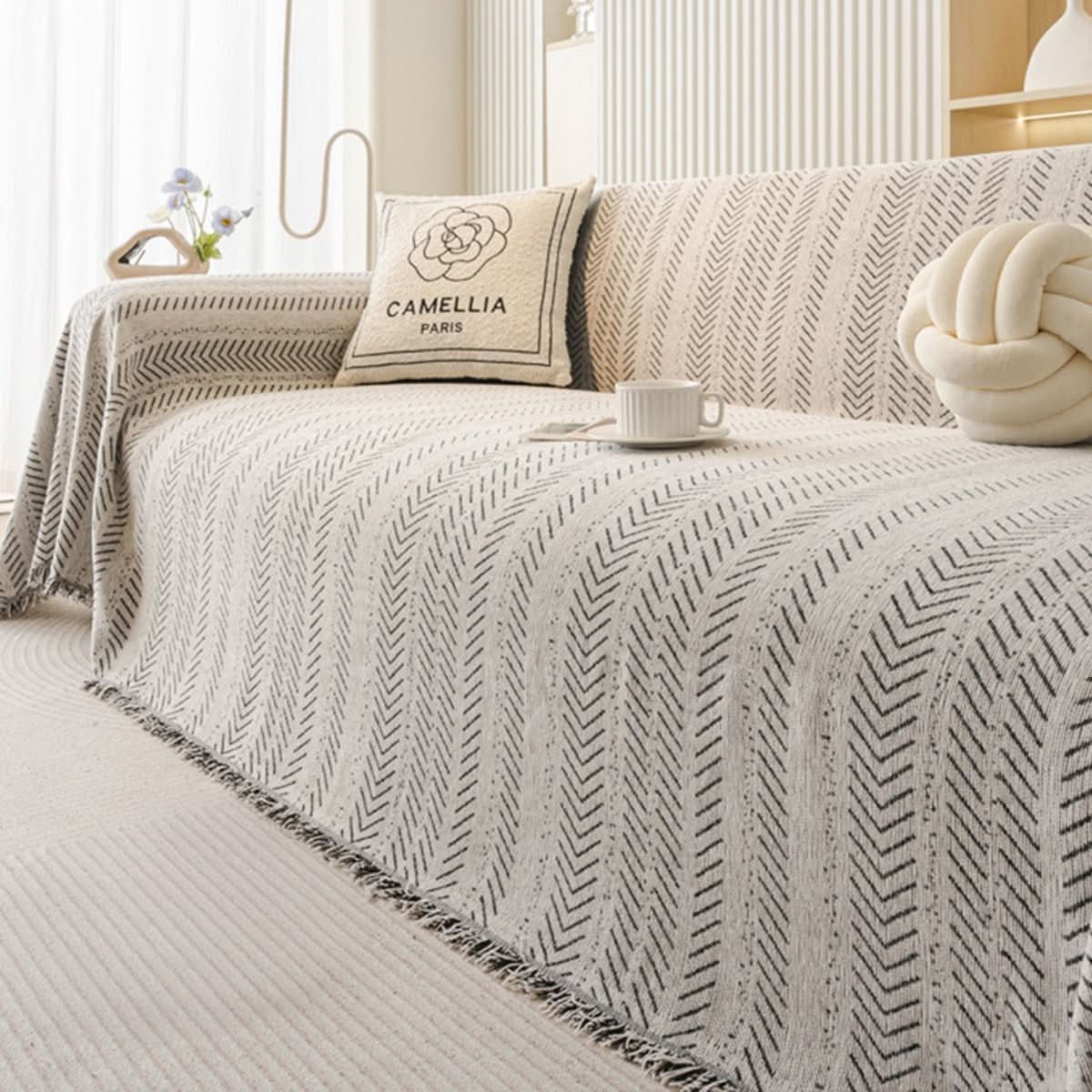 SnuggleTextile – Scratch-resistant & washable sofa cover made of chenille - Image 9