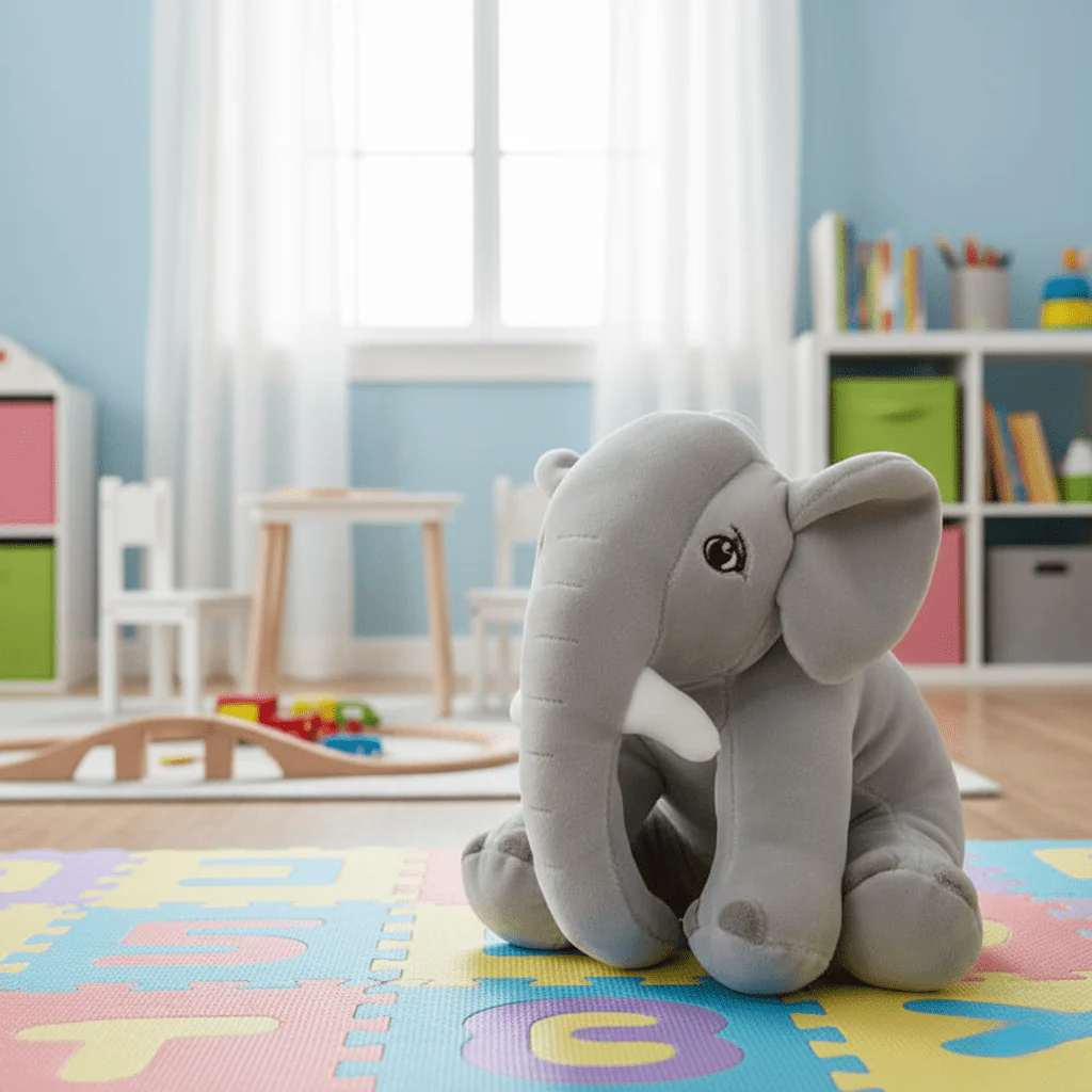 SnuggleTrunk - Cuddle Buddy plush elephant for babies