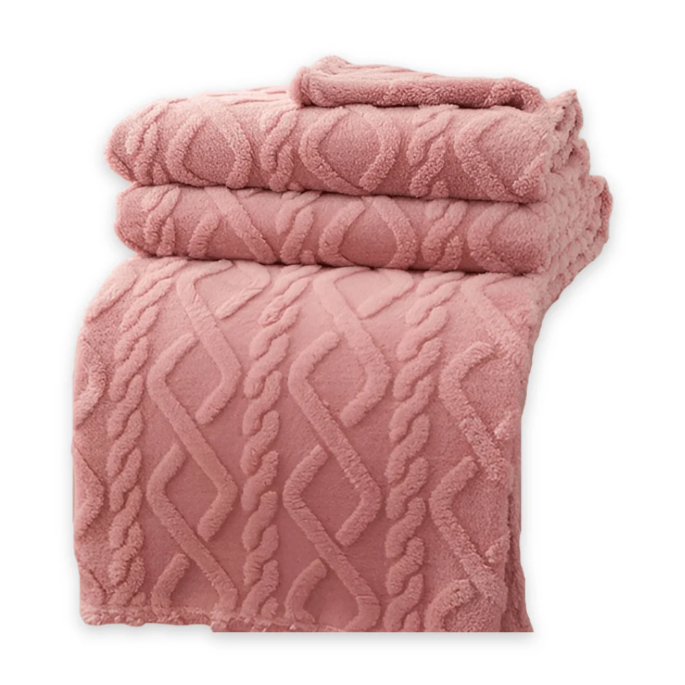 SNUGLAYERS – Double-layer fleece blanket with modern geometric design - Image 13