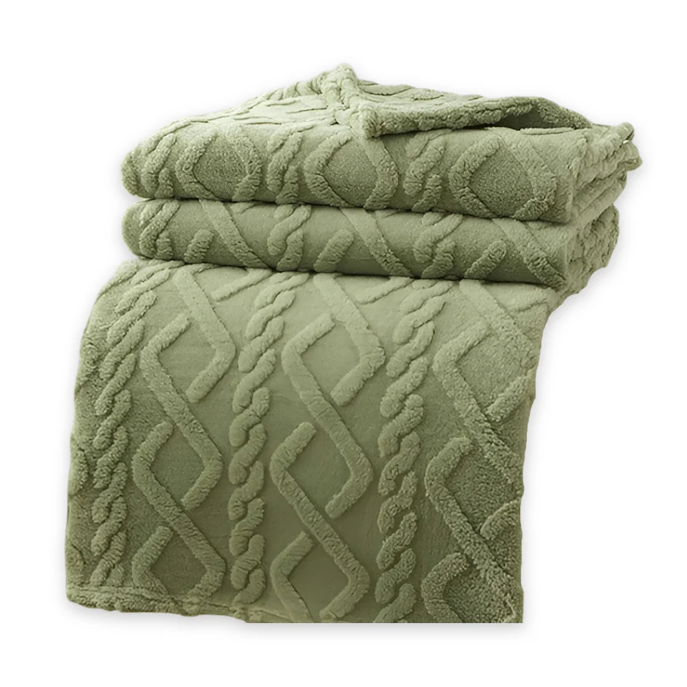 SNUGLAYERS – Double-layer fleece blanket with modern geometric design - Image 14