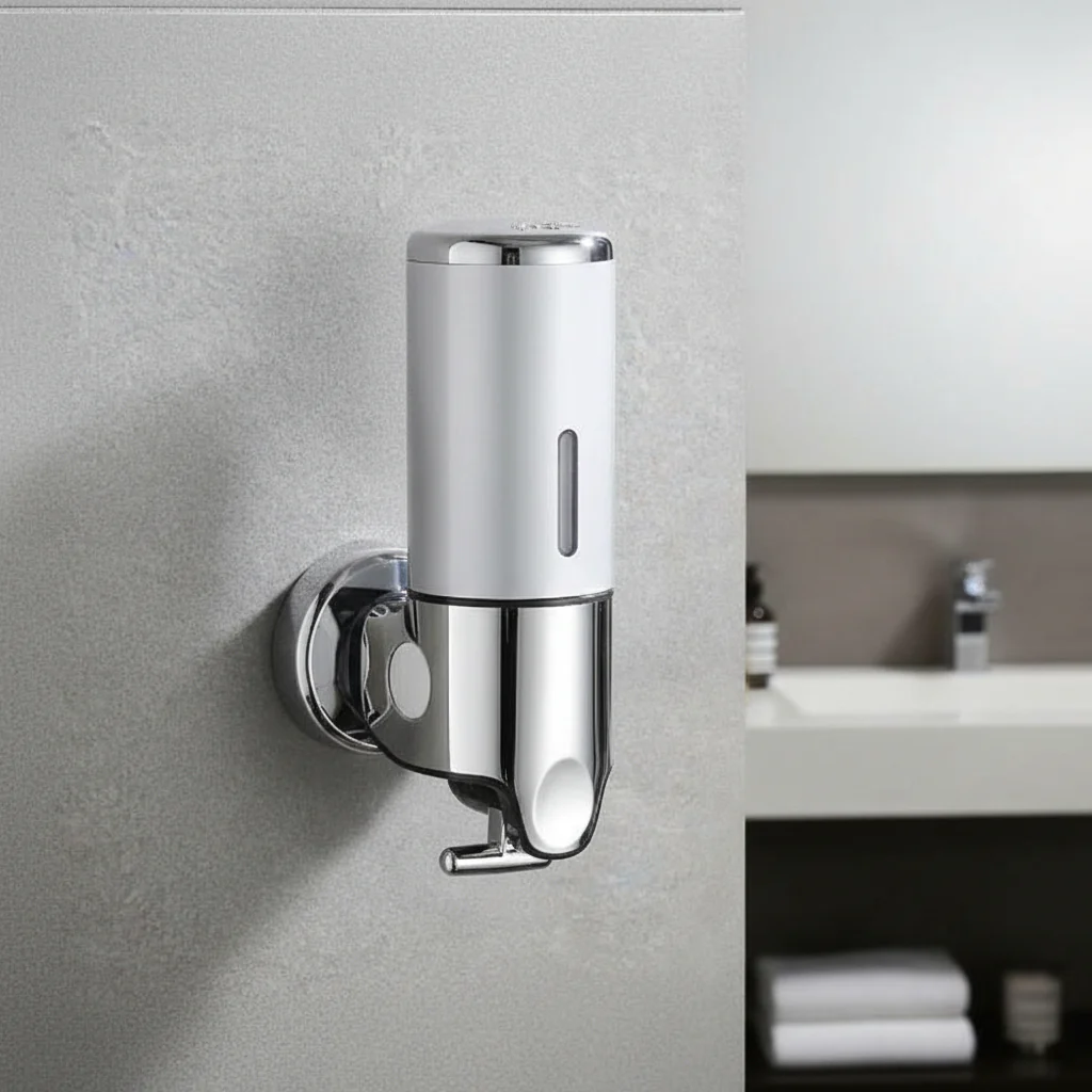 SOAPFORT – High-quality wall-mounted soap dispenser with elegant stainless steel design - Image 3