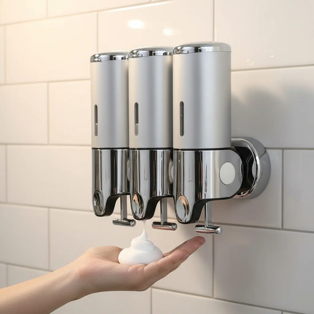 SOAPFORT – High-quality wall-mounted soap dispenser with elegant stainless steel design - Image 4