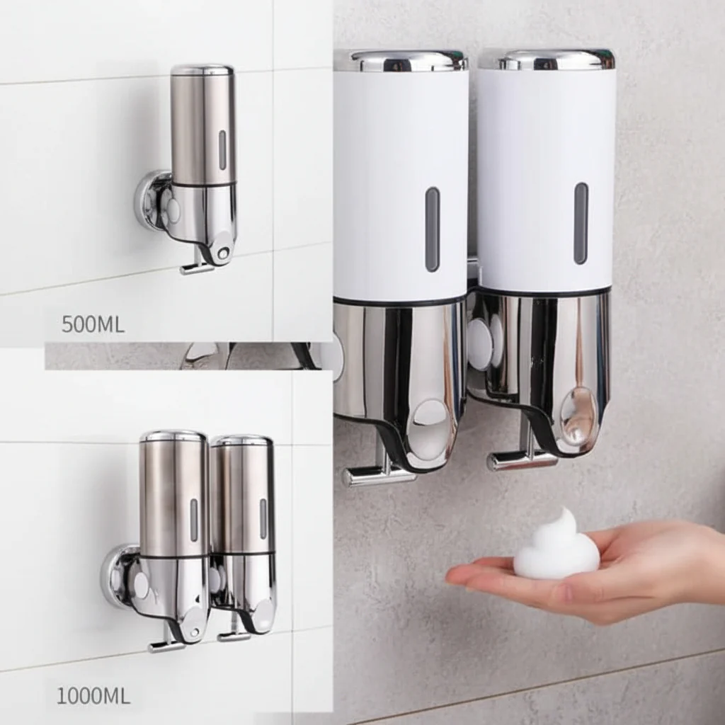 SOAPFORT – High-quality wall-mounted soap dispenser with elegant stainless steel design - Image 6