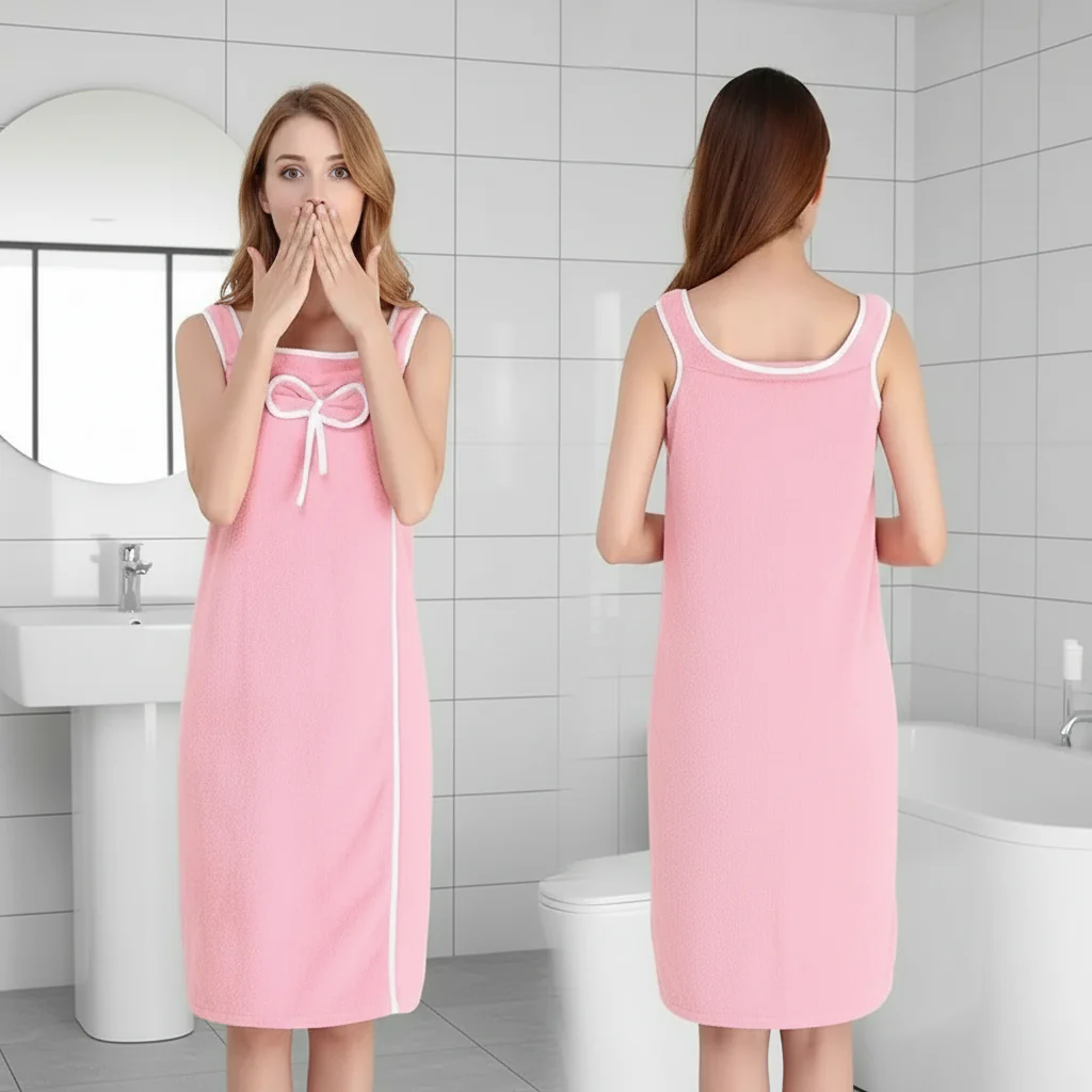 Soft Coral Fleece Women's Bathrobe - Soft & breathable for ultimate comfort - Image 3