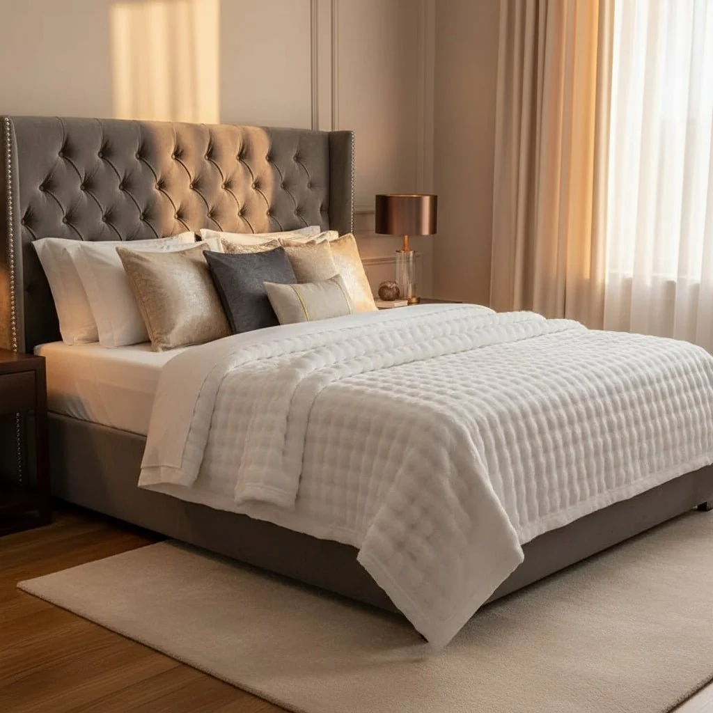 SOFTDIM – Cozy 3D Bubble Plush Blanket for All Seasons - Image 2