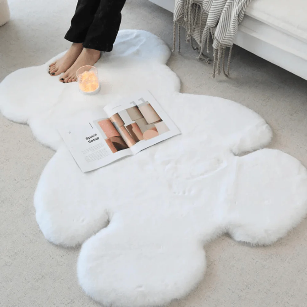 SOFTRUGGO – Plush Cartoon Floor Mat for Bedroom Comfort - Image 2
