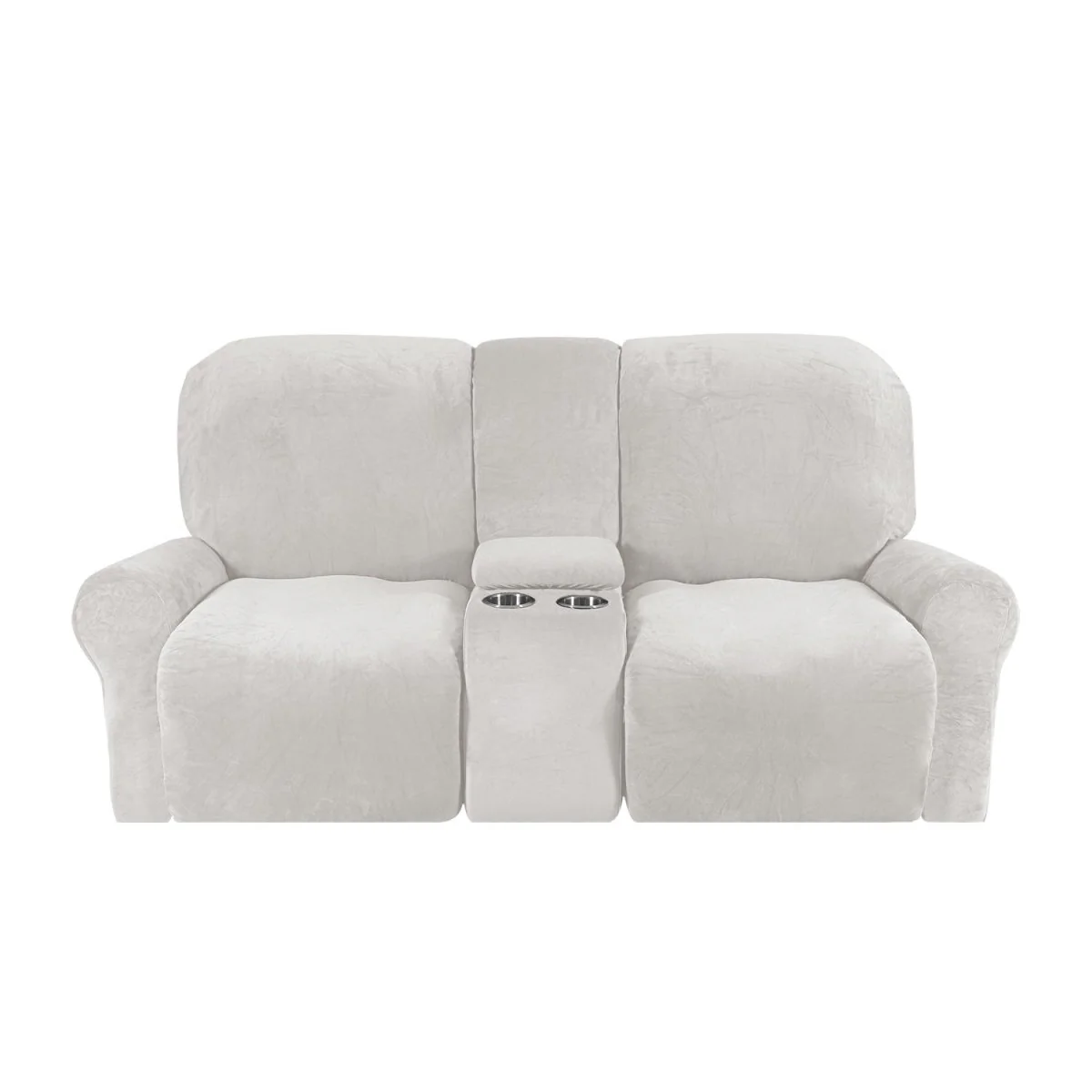 SOFTSEAT – 2-seater recliner cover with cup holders, thick & durable - Image 13