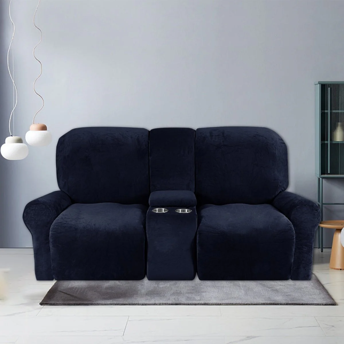 SOFTSEAT – 2-seater recliner cover with cup holders, thick & durable - Image 7