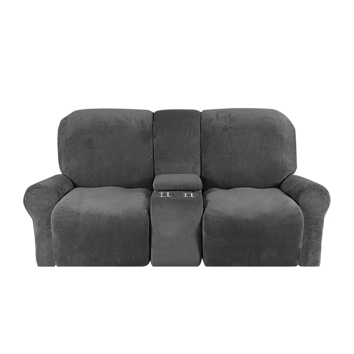 SOFTSEAT – 2-seater recliner cover with cup holders, thick & durable - Image 8