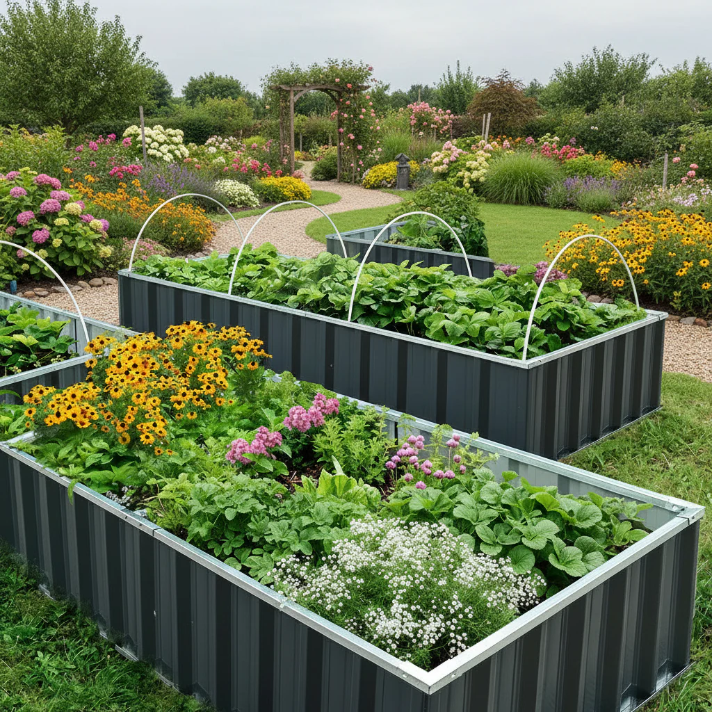 SOILFRAME – Sturdy Raised Garden Bed Made of Galvanized Steel for Healthy Plant Growth