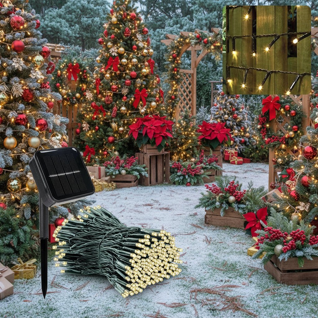 SOLARGLINT – Solar LED Garland with 300 Lights, 8 Modes, IP65 Weatherproof - Image 7