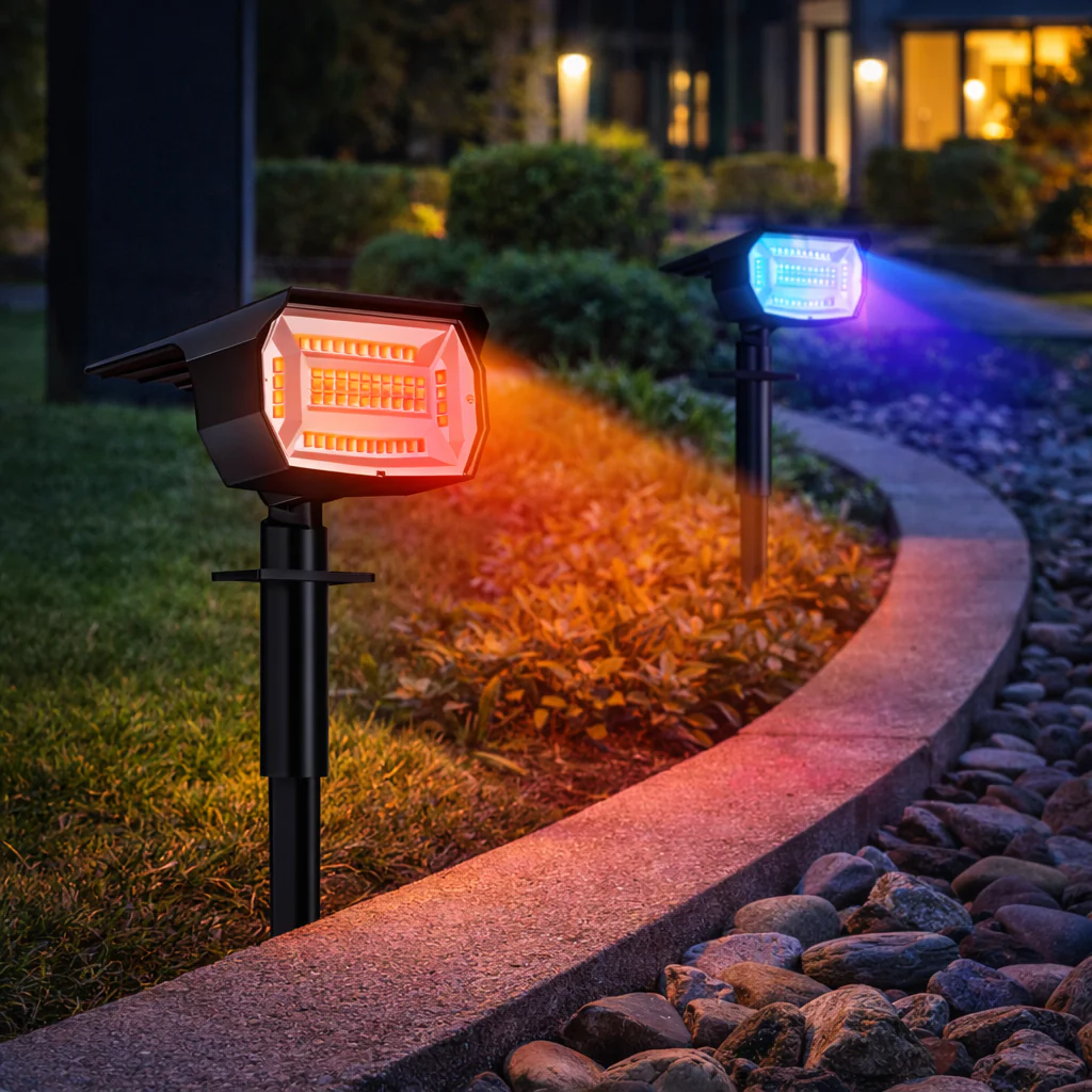 SONNENSPOT – Solar-powered landscape spotlights with adjustable brightness
