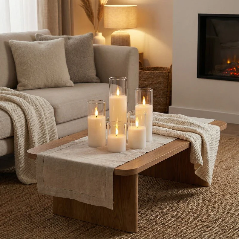 SOULLIGHT - Decorative 9-Piece LED Candle Set with Realistic Flickering