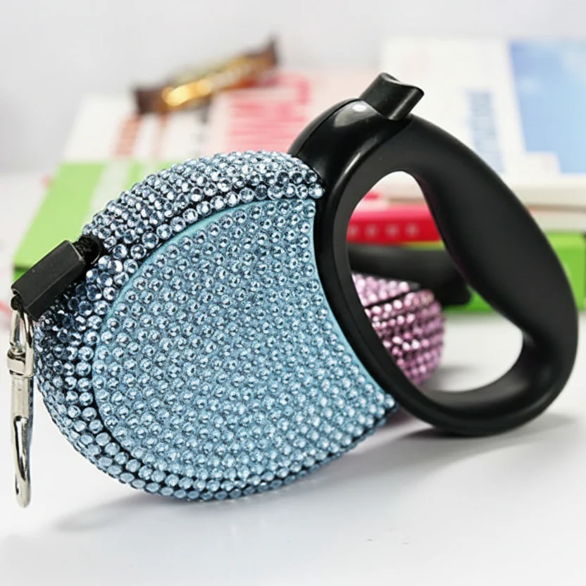 SPARKPAW – Luxury Retractable Leash with Rhinestones for Small Dogs & Cats - Image 4
