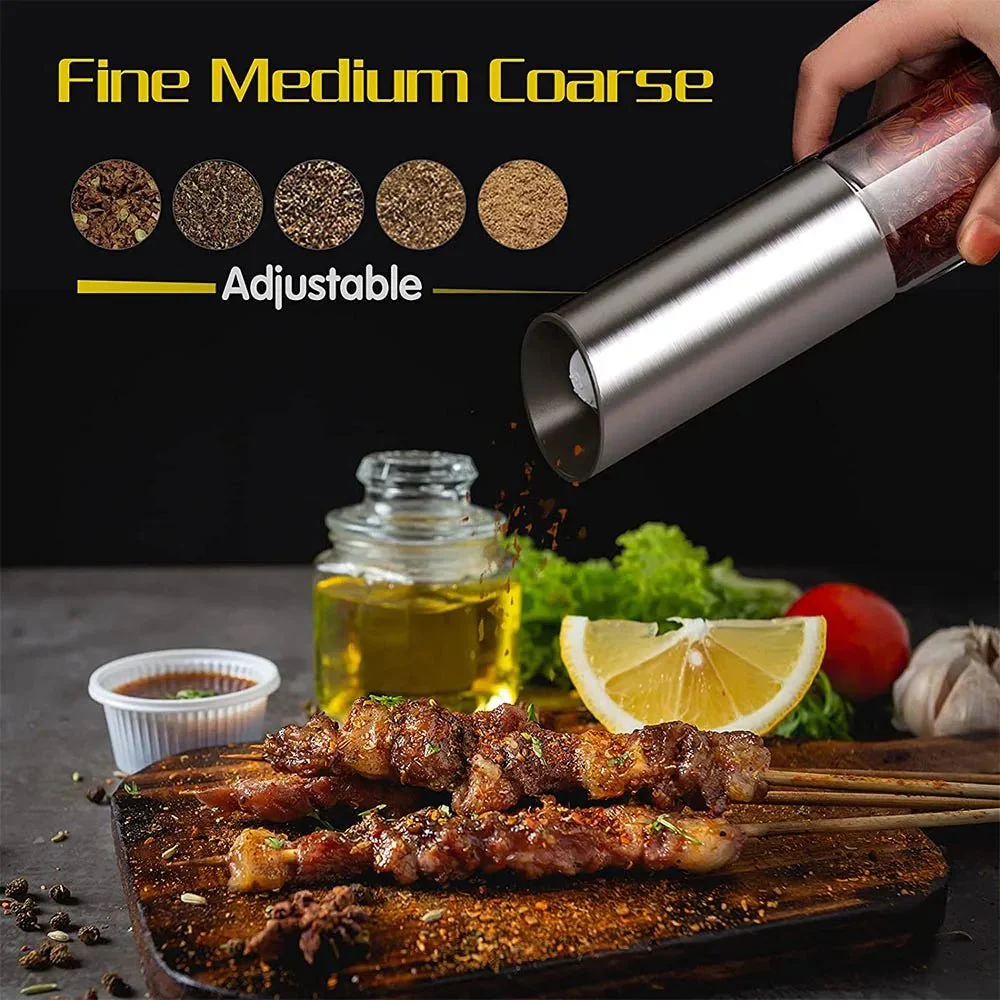 SPICEPULSE – Rechargeable Stainless Steel Electric Pepper Mill for Easy Seasoning - Image 7